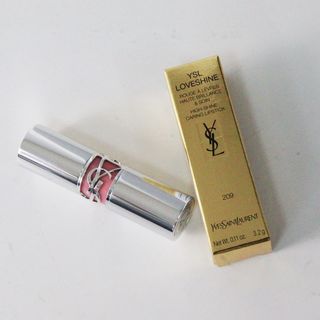 良品 残量9割 イヴサンローラン YVES SAINT LAURENT ラブシャイン リップスティック 209 ピンク系 リップ 口紅 コスメ 【2400013868167】(その他)