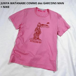 ジュンヤワタナベマン(JUNYA WATANABE MAN)のコムデギャルソン ジュンヤワタナベマン NIKE コラボ Tシャツ ニケ ピンク(Tシャツ(半袖/袖なし))