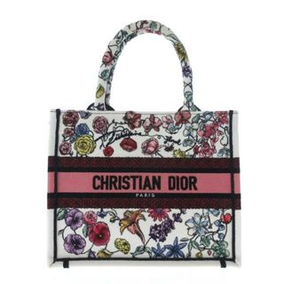 Christian Dior - DIOR/ChristianDior(ディオール/クリスチャンディオール) トートバッグ美品  ブックトートスモールバッグ M1265ZEMF 白×ピンク×マルチ Florilegio(フロリレージョ) エンブロイダリー/フラワー(花) ジャガード