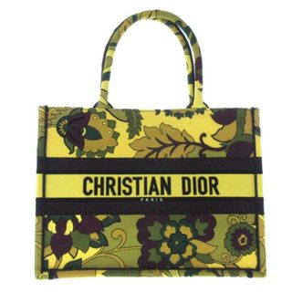 クリスチャンディオール(Christian Dior)のDIOR/ChristianDior(ディオール/クリスチャンディオール) トートバッグ美品  ブックトートミディアムバッグ/旧スモール M1296ZEUA_M27E イエロー×ボルドー×マルチ Jardin Indien(ジャルダン インディアン) エンブロイダリー/フラワー(花) ジャガード(トートバッグ)