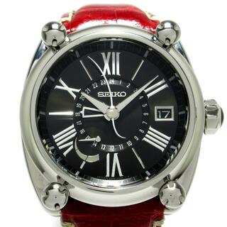 セイコー(SEIKO)のSEIKO(セイコー) 腕時計 ガランテ 5R66-0AC1/SBLA047 メンズ スプリングドライブ/裏スケ/SS/革ベルト 黒(その他)
