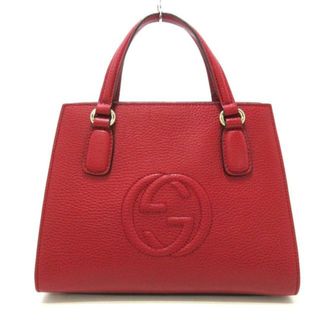 グッチ(Gucci)のGUCCI(グッチ) ハンドバッグ ソーホー 607722 レッド レザー(ハンドバッグ)