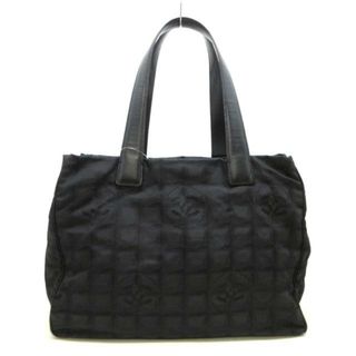 シャネル(CHANEL)のCHANEL(シャネル) トートバッグ レディース ニュートラベルライントートMM 黒 ナイロン×レザー(トートバッグ)