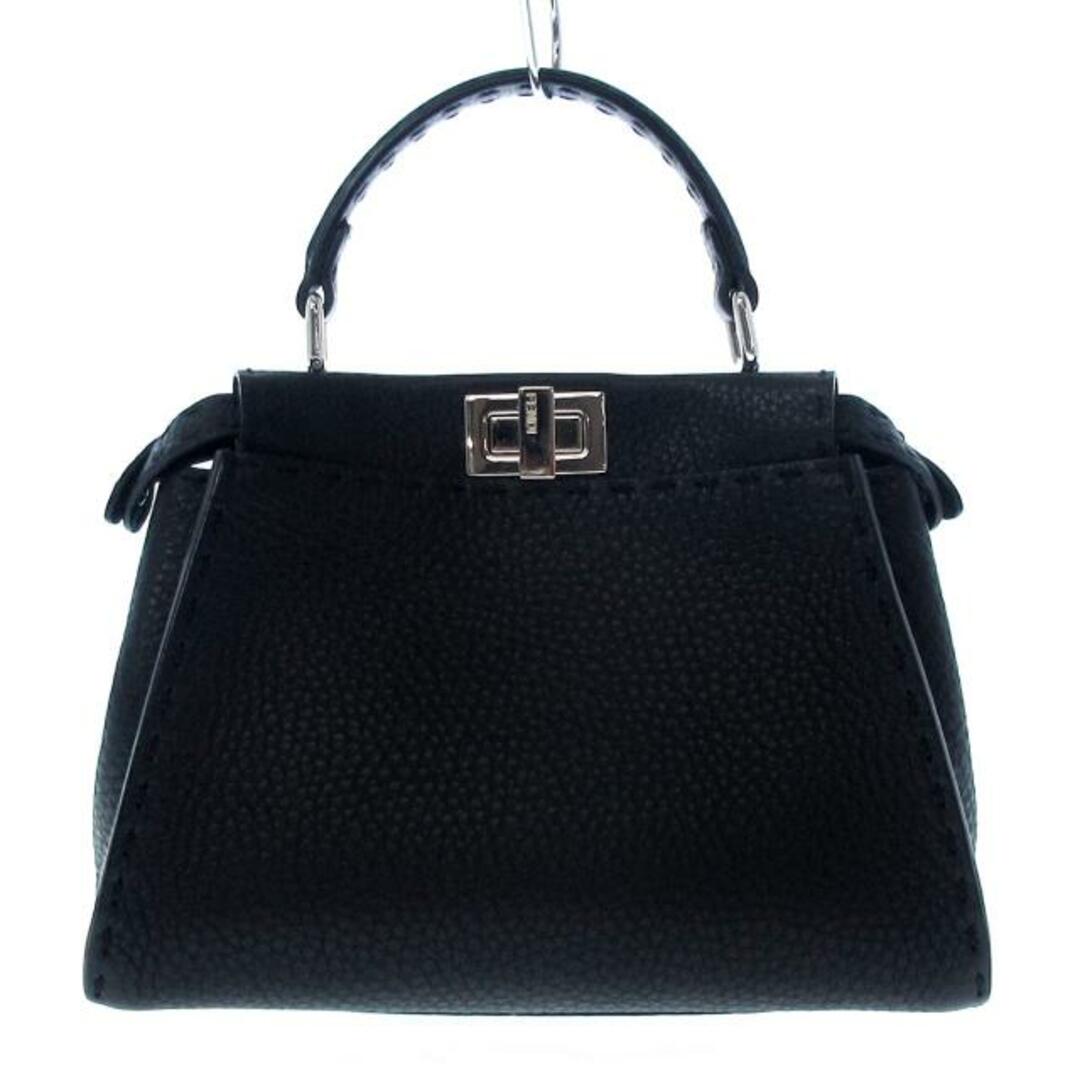 FENDI(フェンディ) ハンドバッグ レディース美品 ピーカブーアイコニックスモール/セレリア 8BN244-Q0J 黒 ローマンレザー FENDI(フェンディ) ハンドバッグ レディース美品 ピーカブーアイコニックスモール/セレリア 8BN244-Q0J 黒 ローマンレザー