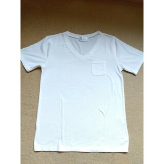 Tシャツ 白 Mサイズ レディース ホワイト ティーシャツ vネック 白T(Tシャツ(半袖/袖なし))