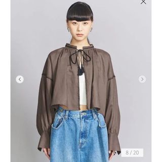 ビューティアンドユースユナイテッドアローズ(BEAUTY&YOUTH UNITED ARROWS)の麻ヴィスコース エンブロイダリー ボレロブラウス(ボレロ)