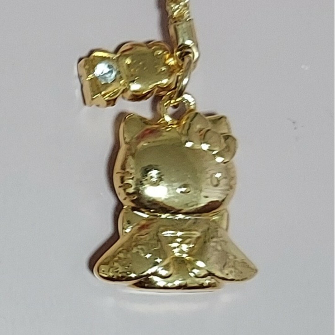 ハローキティ - ハローキティ キラキラ金のストラップ、根付け ハローキティ - ハローキティ キラキラ金のストラップ、根付け