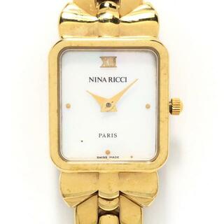 NINA RICCI - NINARICCI(ニナリッチ) 腕時計 - D950 レディース リボン/シェル文字盤 ホワイトシェル