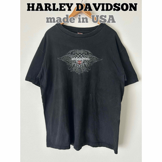 ハーレーダビッドソン(Harley Davidson)のHARLEY DAVIDSON Tシャツ　プリントTシャツ　USA製　00's(Tシャツ/カットソー(半袖/袖なし))