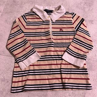 バーバリー(BURBERRY)のbaiya バーバリー ポロシャツ 7分袖 ベージュ 定番 Tシャツ ロンティ(Tシャツ/カットソー)