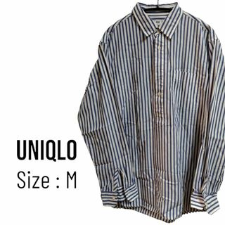 ユニクロ(UNIQLO)の☆美品☆UNIQLO ブルー ストライプシャツ M(シャツ)