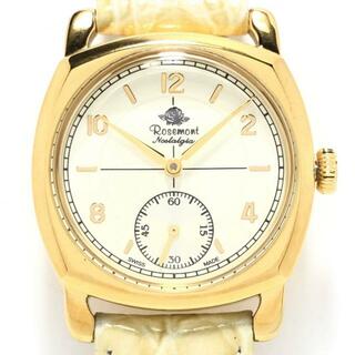 Rosemont(ロゼモン) 腕時計 - N-001 レディース 型押し加工 アイボリー(腕時計)