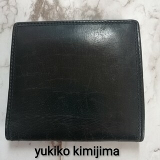 ユキコキミジマ(YUKIKO KIMIJIMA)のKIMIJIMA キミジマ 折財布 黒 ミニウォレット ミニマリスト 札入れ(折り財布)
