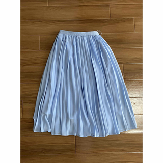 ユニクロ(UNIQLO)のシフォンプリーツスカート　ユニクロ　ライトブルー　水色　XS スカート(ロングスカート)