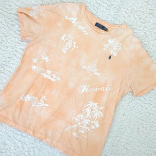 POLO RALPH LAUREN - 美品 ポロラルフローレン アロハ ハワイ タイダイ 総柄Tシャツ オレンジ XL