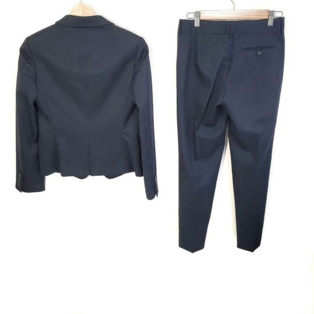 BLACK LABEL Paul Smith(ブラックレーベルポールスミス) レディースパンツスーツ レディース美品 - ダークネイビー×グレー 3点セット/ストライプ BLACK LABEL Paul Smith(ブラックレーベルポールスミス) レディースパンツスーツ レディース美品 - ダークネイビー×グレー 3点セット/ストライプ