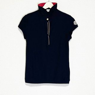 モンクレール(MONCLER)のMONCLER(モンクレール) 半袖ポロシャツ サイズXS レディース美品  - ダークネイビー×レッド(ポロシャツ)