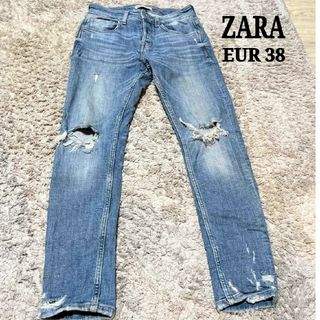 ザラ(ZARA)のZARA ザラ メンズ スキニーデニム ジーンズ ストレッチ ダメージ加工(デニム/ジーンズ)