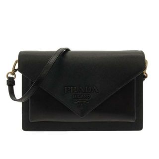 プラダ(PRADA)のPRADA(プラダ) ショルダーバッグ美品  - 1BP020 黒 ストラップ着脱可 レザー(ショルダーバッグ)