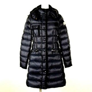 モンクレール(MONCLER)のMONCLER(モンクレール) ダウンコート サイズ1 S レディース HERMINE(エルミンヌ) ダークネイビー 長袖/秋/冬 ダウン、ナイロン(ダウンコート)