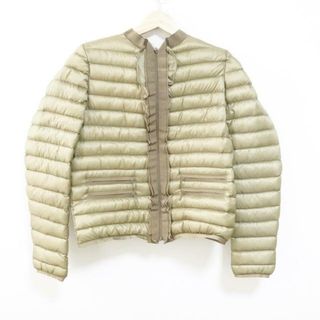 モンクレール(MONCLER)のMONCLER(モンクレール) ダウンジャケット レディース ALIX ベージュ 長袖/フリル/秋/冬(ダウンジャケット)