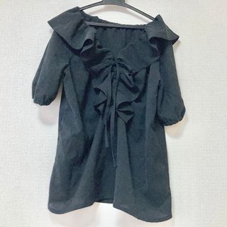 マジェスティックレゴン(MAJESTIC LEGON)のMAJESTIC LEGON / レースアップフリルブラウス(シャツ/ブラウス(半袖/袖なし))