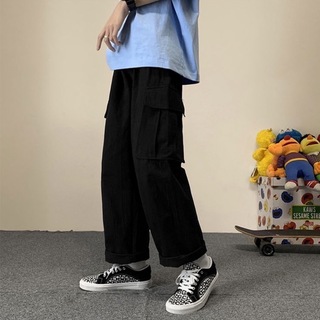 【限定再入荷♪】黒　韓国　オーバーサイズ　ユニセックス　ストリートパンツ　パンツ(ワークパンツ/カーゴパンツ)