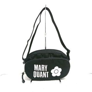 MARY QUANT(マリークワント) ショルダーバッグ - 黒×白 刺繍 ナイロン