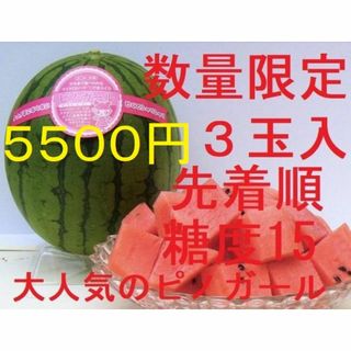 5500円・3玉入り「すいかランキング第1位」「ピノガール」種まで食べられます(フルーツ)