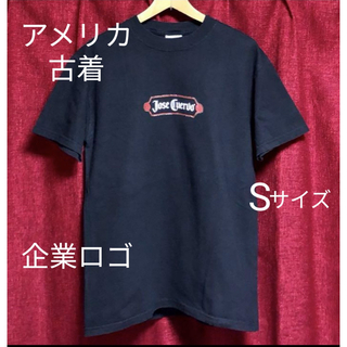 アメリカ古着 企業ロゴ Tシャツ 黒 S テキーラ クエルボ 酒 アルコール(Tシャツ/カットソー(半袖/袖なし))