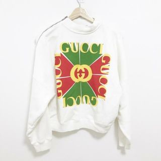 GUCCI(グッチ) トレーナー サイズM レディース美品  717406 XJE5N 白×グリーン×マルチ