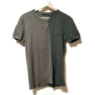 DOLCE&GABBANA - DOLCE&GABBANA(ドルチェアンドガッバーナ) 半袖Tシャツ サイズ46 S メンズ美品  - ダークグリーン×カーキ クルーネック