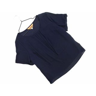 SunaUna スーナウーナ シフォン 切替 ブラウス シャツ size40/濃紺 ■◆ レディース