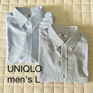 UNIQLO - UNIQLO ユニクロ メンズ 半袖 ワイシャツ 2枚セット ボタンダウン 