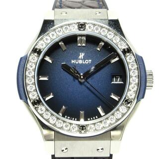 ウブロ(HUBLOT)のHUBLOT(ウブロ) 腕時計 クラシック フュージョン 581.NX.6670.LR.1104 レディース チタニウム/ダイヤベゼル ダークネイビー(腕時計)