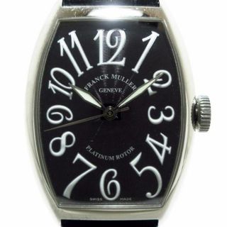 フランクミュラー(FRANCK MULLER)のFRANCK MULLER(フランクミュラー) 腕時計 トノーカーベックスプラチナローター 5850SC メンズ SS/クロコダイルベルト 黒(その他)