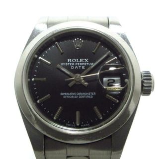 ロレックス(ROLEX)のROLEX(ロレックス) 腕時計 オイスターパーペチュアルデイト 79160 レディース SS/11コマ＋余り2コマ(フルコマ)/オイスターブレス 黒(腕時計)