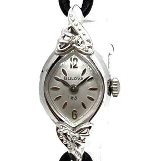 ブローバ(Bulova)のBulova(ブローバ) 腕時計 - レディース 2Pダイヤ/10KTケース シルバー(腕時計)