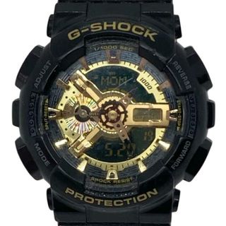 カシオ(CASIO)のCASIO(カシオ) 腕時計美品  G-SHOCK GA-110GB メンズ 黒×ゴールド(その他)