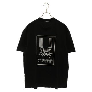 UNDERCOVER アンダーカバー 22AW RECORDS レコーズ Uロゴ プリント クルーネック カットソー 半袖Tシャツ ブラック UC2B9805-3