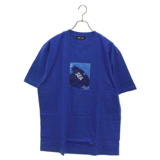 WIND AND SEA - WIND AND SEA ウィンダンシー SEA IN THE PHOTO TEE シー インザフォト プリント クルーネック カットソー 半袖Tシャツ ブルー WDS-CS-352