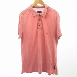 エンポリオアルマーニ(Emporio Armani)のエンポリオアルマーニ ARMANI ロゴ刺繡 ポロシャツ ピンク M (ポロシャツ)