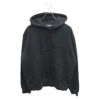 DSQUARED2 - DSQUARED2 ディースクエアード 23AW D2 D-P Cool Hoodie スワロフスキーロゴ プルオーバーパーカー ブラック S74GU0746 S25516