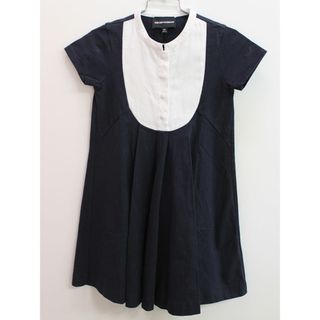 Emporio Armani - 【夏物 新入荷!】♪エンポリオアルマーニ/EMPORIO ARMANI♪130cm 半袖ワンピース 濃紺×白【中古】子供服 キッズ kids 女の子 夏 onepi 715042