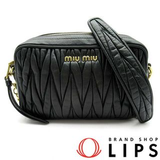 ミュウミュウ(miumiu)のミュウミュウ 2WAYショルダーバッグ  5BH118 マテラッセレザー レディースショルダーバッグ
 ブラック【中古】(ショルダーバッグ)