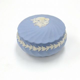 ウェッジウッド(WEDGWOOD)のウェッジウッド(WEDGWOOD) ジャスパー ブルー ラウンド 小物入れ 【中古】 JA-18924(小物入れ)