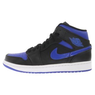 ナイキ(NIKE)のNIKE ナイキ AIR JORDAN1 MID 554724-068 エアジョーダン1 ミッドカットスニーカー ブラック/ブルー US8.5/26.5cm(スニーカー)