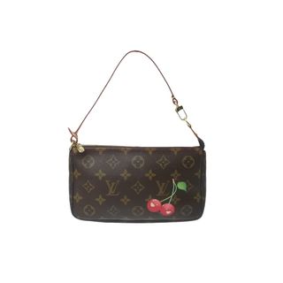 ルイヴィトン(LOUIS VUITTON)のLOUIS VUITTON ルイ ヴィトン ポシェット アクセソワール アクセサリーポーチ モノグラム チェリー 村上隆 M95008 美品 中古 64137(ポーチ)