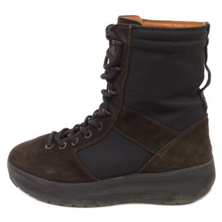 adidas YEEZY SEASON 3 イージー　シーズンスリー SUEDE & TECHNO CANVAS MILITARY BOOTS スエード キャンバス ミリタリーブーツ ブラック/ブラウン KM2606.011(ブーツ)