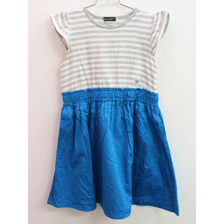 ベベ(BeBe)の【夏物 新入荷!】♪ベベ/bebe♪130cm 半袖ワンピース グレー×スカイブルー【中古】子供服 キッズ kids 女の子 夏 onepi 715042(ワンピース)